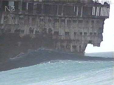 HEAVY SEAS HIT THE WRECK ALMOST EVERY DAY.