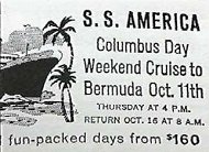 An advert for one of the Bermuda cruises.