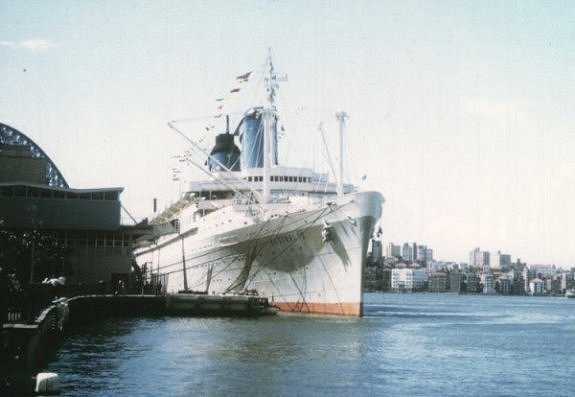 Australis berthed at Sydney.