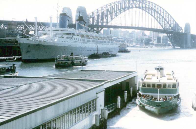 A close up view of the Australis at Sydney, Australia.