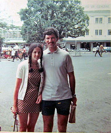John & Sue Proffitt ashore in Suva, Fiji